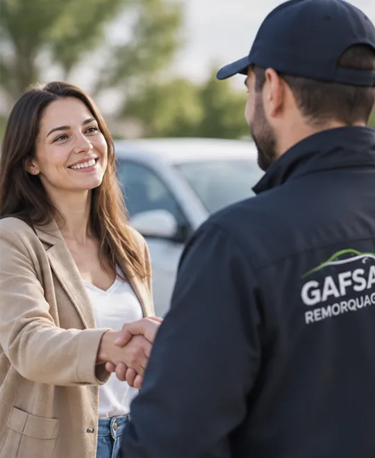 Cliente accompagnée par un épaviste Gafsa Remorquage